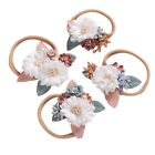 4 Blumenstirnbänder Haarbindungen Elastik