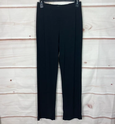 Picadilly Fashions Pants Womens S Black Straight Leg Knit Pull On Elastic Waist - Image 1 of 4