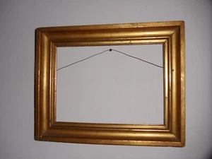 Antique Lemon Gold Frame 16” X 12 1/2” (12 3/4" x 9 1/4") rabbet - Picture 1 of 6