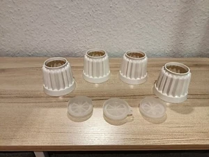 Tupperware Puddingform 4 kleine Sturzformen weiß Rarität 7 Teile - Bild 1 von 1