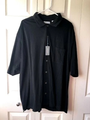 NWT Jockey Comfort Collection Men’s XXL Black Collared Button-up Short Sleeved S - Image 1 of 4