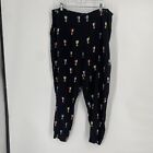 Tucker Pants Women?S Xl Black Silk Printed Pull On Relaxed Loose Party Work