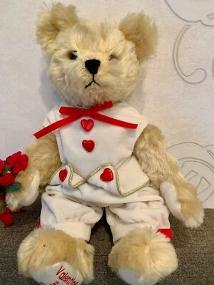Original Hermann Teddy Valentine Bear Nr. 402 A Bär ca. 33 cm - Bild 1 von 4