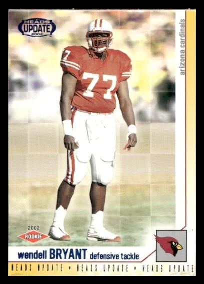 2002 Pacific Heads Update #2 Wendell Bryant Rookie Cardinals Blue - Image 1 of 2
