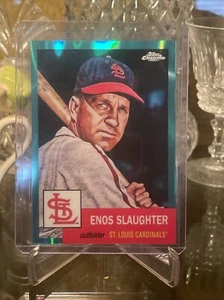 2022 Topps Chrome Platinum Enos Slaughter Platinum Aqua Wave 296/299 - Picture 1 of 2