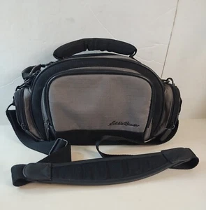 Eddie Bauer Padded Camera Bag Black/Grey with Adjustable Strap - Picture 1 of 9