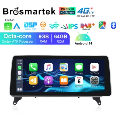 12.3" Android 14 Autoradio Apple CarPlay Für BMW X5 E70 X6 E71 CIC 64GB GPS Navi - Bild 1 von 4