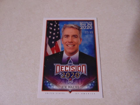 DECISION 2020 TRADING CARD POLITICAL JOE WALSH 32/45 RARE HARD FIND Cover