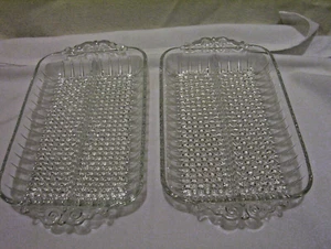 SÜSSIGKEITENSCHALEN, ANKER HOCKING, SCHWERES BLEIKRISTALL GETEILT KOCHNAGEL 10"X5,5", VINTAGE - Bild 1 von 3