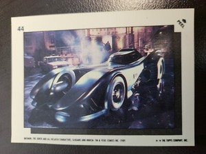 1989 Topps Batman Movie Batmobile STICKER card #44.