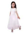 Pettigirl Cap Sleeve Embroidered Lace & Tulle Dress First Commuinon Dresses