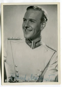 Film-Bild, Albert Matterstock,Autogramm, Orig.signiertes Foto 13 x 18 cm, 40er - Bild 1 von 2