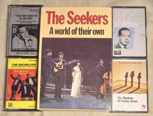 X7 Vintage Audio cassettes Seekers & Bachelor’s The Shadow Plus More - Picture 1 of 18