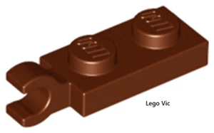 Lego 63868 x6 Plate Modified 1x2 with Clip Reddish Brown Ninjago MOC New A95 - Imagen 1 de 1