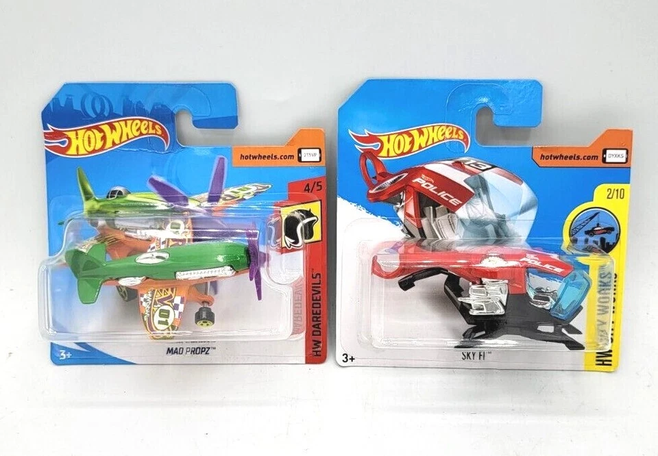 Hot Wheels HW City Works SKY FI Police Helicopter HW Daredevils Mad Propz NEW - Image 1 of 4
