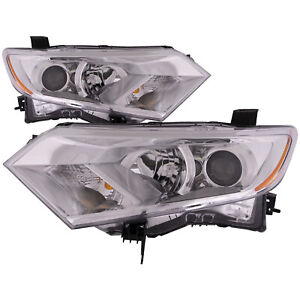 Headlight Set Halogen Left Right Pair Fits 2012-2017 Nissan Quest (12:From 4-12)