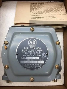 New in Original box Allen Bradley 808-E1 Zero Speed Switch - Picture 1 of 12