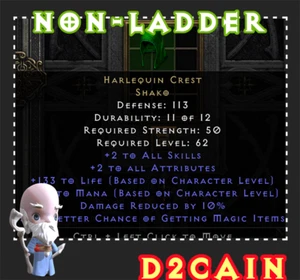 Diablo 2 D2R SC⭐️Non-Ladder⭐️Harlequin Crest Shako Helm⭐️PC/SWITCH/PS - Picture 1 of 1