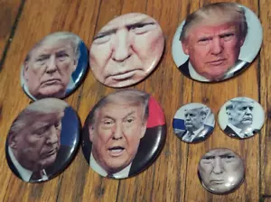 8 BOTONES PINBACK DONALD TRUMP - Imagen 1 de 1