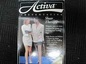 Activa Sheer Therapy H2311 Knee High, Control Top, Size A, 15-20 mmHg, White - Picture 1 of 6