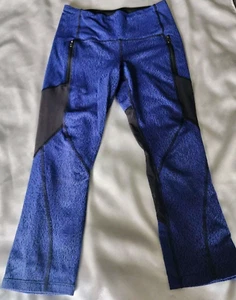 Lululemon Damengröße 6 blau Rush Hour 21" kurze Leggings Netzeinsätze Reißverschlusstaschen - Bild 1 von 11