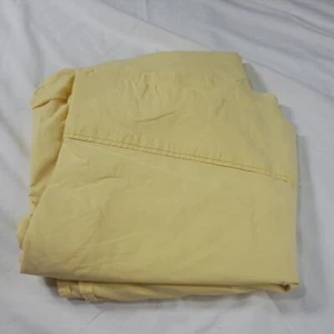 Hoja Plana Completa Doble Amarilla Ralph Lauren Todo Algodón De Colección Usada en Excelente Condición Hecha en EE. UU. - Imagen 1 de 10