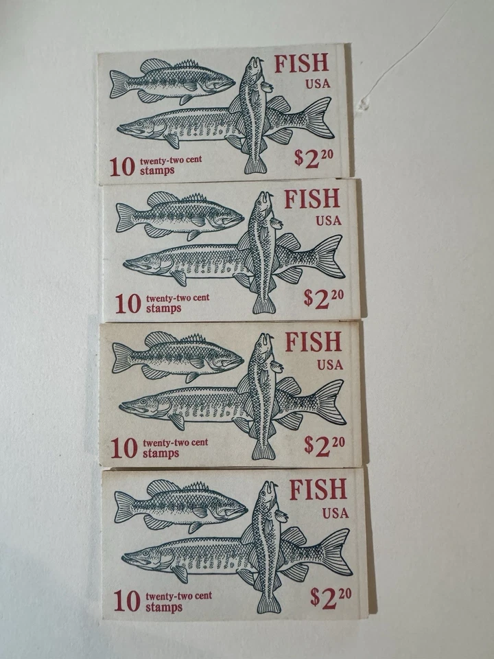 4 ~ Scott #BK154, $2.20 booklet of 22c Fish stamps, unused, MNH - Image 1 of 1