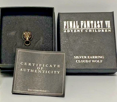 FINAL FANTASY VII Cloudy Wolf Silver Earring SV925 Advent Children square enix - Image 1 of 4