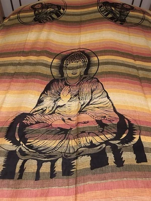 Buddha Tapestry Wall Hanging Decor  Art 60" X 90" - Image 1 of 4