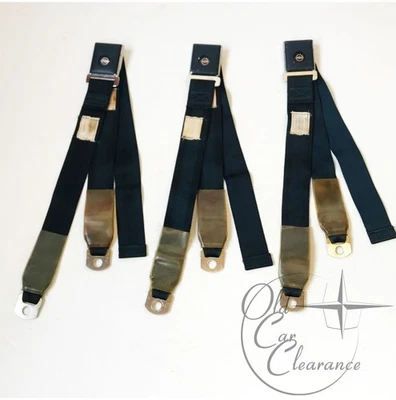 Lincoln Mark III 1969 cinturón de seguridad trasero azul, juego de 3 (C9VY53611A72F1B) Foto 1 de 4