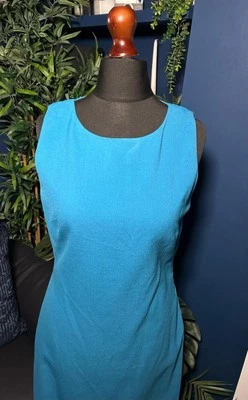 Theory Jamania Sheath Cut Out Back Wool Dress Blue Womens Uk 8 - Image 1 of 4