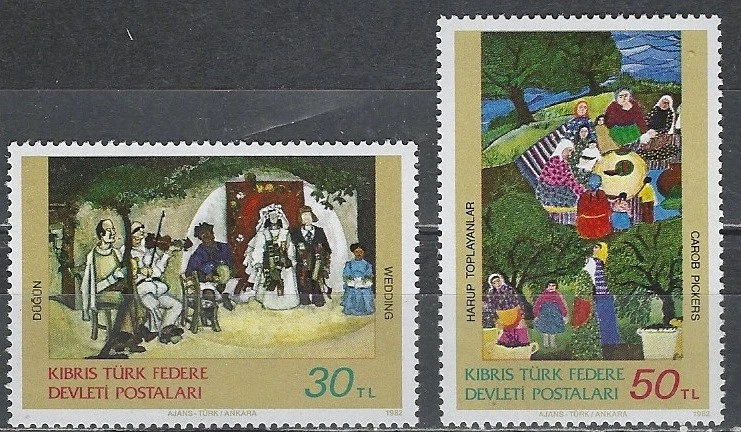Norte de Chipre Scott 120-1 MNH Lote BDP36269 Foto 1 de 1