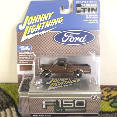 1993 Ford F-150 Medium Mocha Poly (Brown) Johnny Lightning Collectors Tin 1:64  - Image 1 of 4