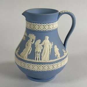 Wedgwood Jasperware Blue Neoclassical 5 1/8" Pitcher - Picture 1 of 6