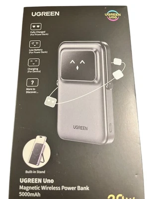 Banco de alimentación inalámbrico magnético UGREEN Uno 5000 mAh cargador portátil inalámbrico negro Foto 1 de 4