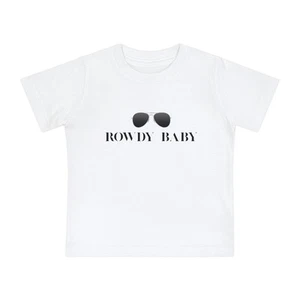 Rowdy Baby, T-Shirt, Fun Baby Clothes, Stylish Infant Shirt, Unique Baby Gift - Picture 1 of 5