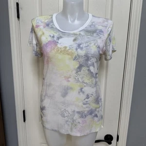 TORRID Super Soft Knit Short Sleeve Tee T-Shirt Stars Multicolor Tie Dye 0 / L - Picture 1 of 11