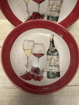 Certified International Anne Tavoletti Wine And Champagne Pasta Bowls Set Of 4 - Image 1 of 4