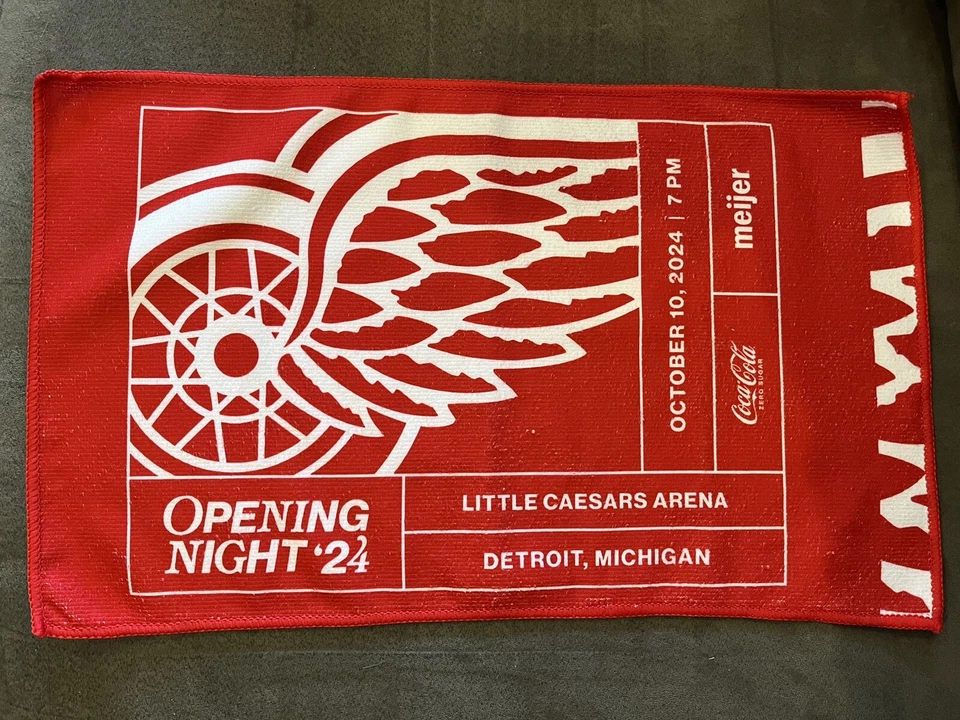 Toalha Detroit Red Wings - SGA 2024 noite de abertura - Imagem 1 de 1