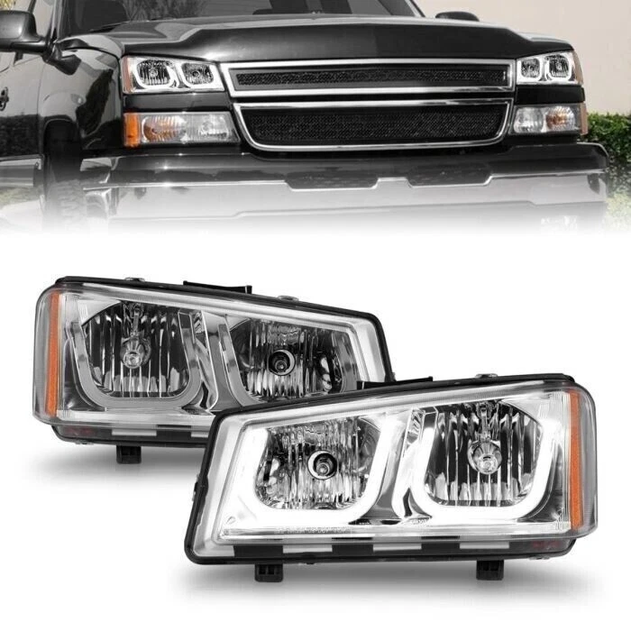 ANZO 111313 U-Bar Projector Headlights for 2003–2007 Chevy Silverado/Avalanche - Image 1 of 4