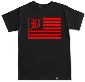 B Red Flag Rag OG YG 400 Still Brazy Blood Bompton Compton 4 Hunnid RAP T SHIRT - Imagen 1 de 4