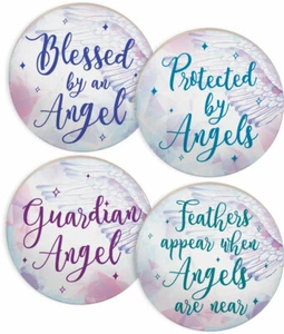 Ceramic Coasters Angels Coffee Tea Cup Pad Mat Unglazed Tiles Absorbent Drinks - Picture 1 of 5