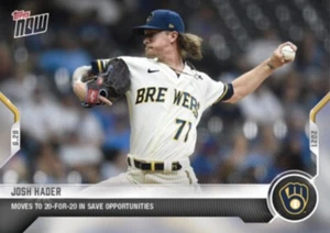 2021 TOPPS NOW CARD MILWAUKEE BREWERS JOSH HADER #431 20 FOR 20 SAVE OPPORTUNITY - Picture 1 of 1