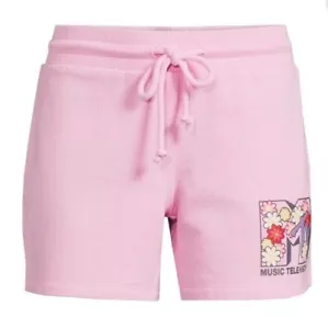 Felpa pantaloncino donna rosa MTV musica televisione M cotone poliestere coulisse - Foto 1 di 8
