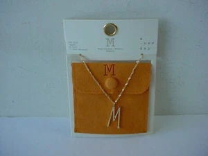 14K Gold Dipped Initial M Pendant Necklace - A New Day 16 inch - Picture 1 of 1