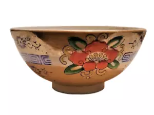 Vintage Pastell Keramik Blume bemalt Schüssel Antik Sammlung Dekoration - Bild 1 von 7