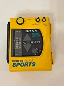 1986 SONY WM-F73 SPORTS WALKMAN FM/AM STEREO RADIO CASSETTE TAPE PLAYER WORKS - Picture 1 of 13