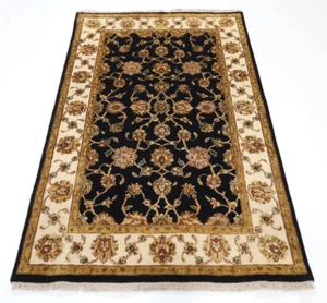 4 x 6 ft Tribal Zeigler Black Area Rug Afghan Hand Knotted Wool Living Room Rug - Picture 1 of 10