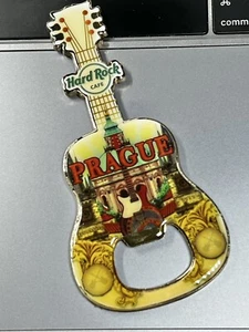 HARD ROCK CAFE *** PRAGUE *** CITY GUITAR BOTTLE OPENER MAGNET ~ BEAUTIFUL! - Picture 1 of 1