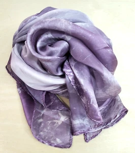 Scarf Shawl Neck Warmer 50 inch Square Extra Large Head Cover Light Sheer Purple - Picture 1 of 8